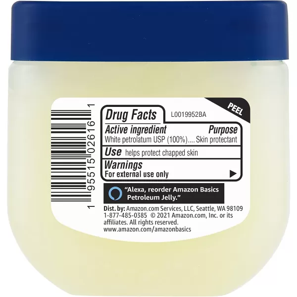 Amazon Basics Petroleum Jelly White Petrolatum Skin Protectant Unscented 375 Ounce Pack of 4 Previously Solimo375 Ounce Pack of 1