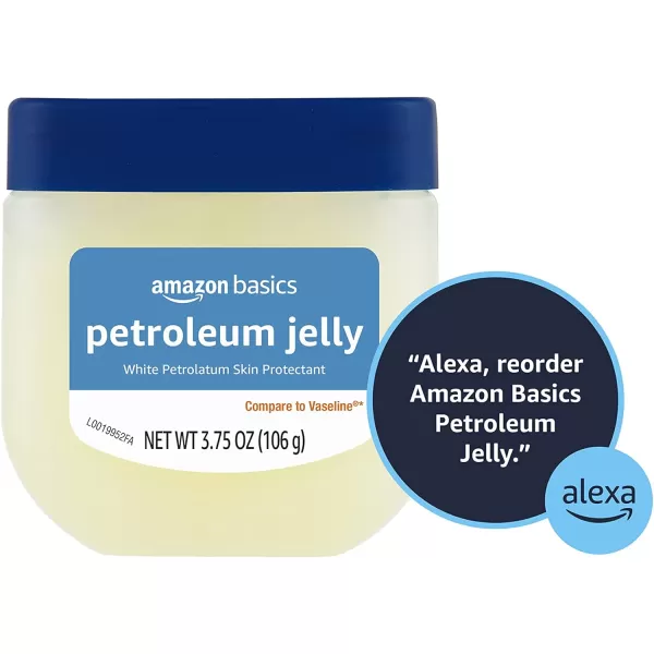 Amazon Basics Petroleum Jelly White Petrolatum Skin Protectant Unscented 375 Ounce Pack of 4 Previously Solimo375 Ounce Pack of 1