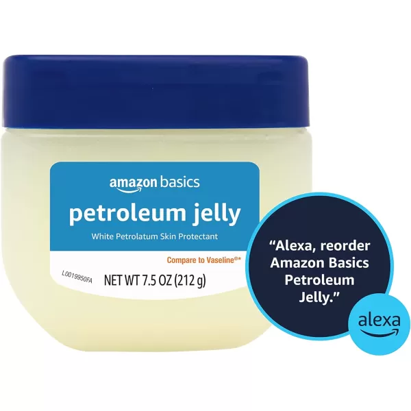 Amazon Basics Petroleum Jelly White Petrolatum Skin Protectant Unscented 375 Ounce Pack of 4 Previously Solimo75 Ounce Pack of 2