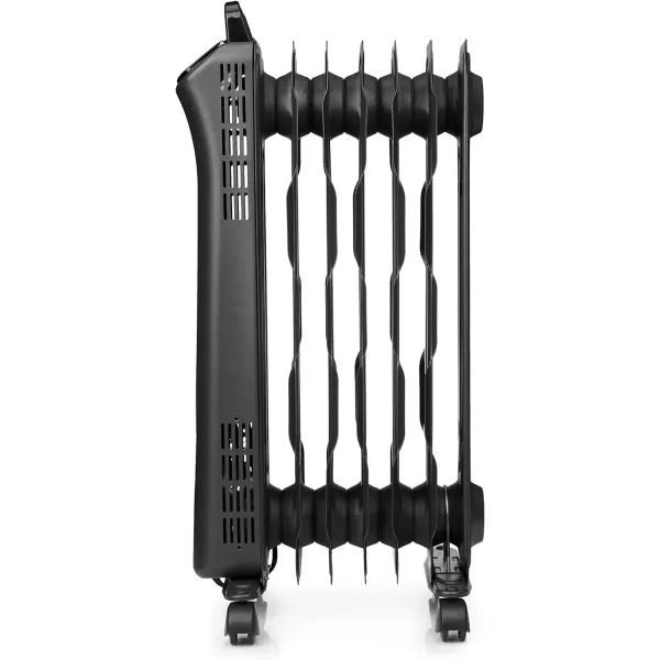 Amazon Basics Portable Digital Radiator Heater with 7 Wavy Fins and Remote Control Black 1500W 98 x 265 x 131 inDigital Control