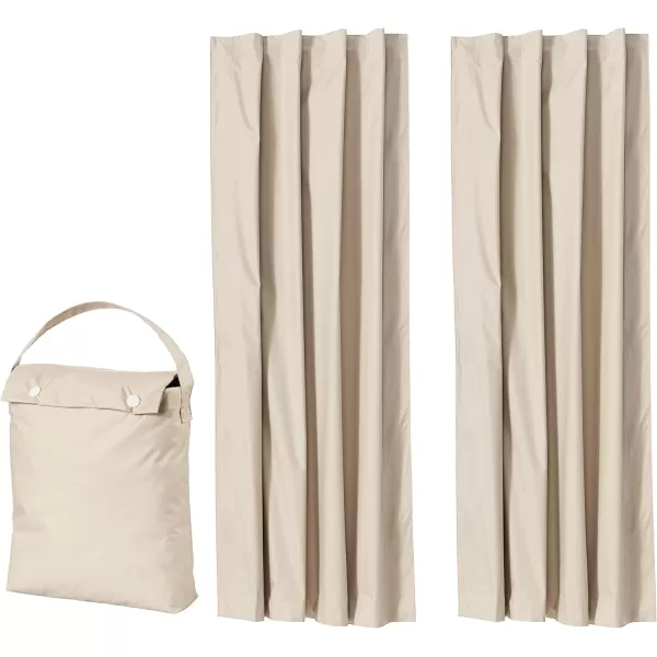 Amazon Basics Portable Window Blackout Curtain Shade with Suction Cups for Travel  50 x 78 Beige  1PackBeige