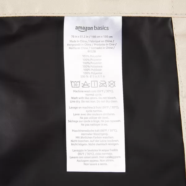 Amazon Basics Portable Window Blackout Curtain Shade with Suction Cups for Travel  50 x 78 Beige  1PackBeige