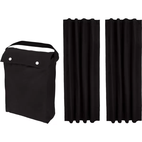 Amazon Basics Portable Window Blackout Curtain Shade with Suction Cups for Travel  50 x 78 Beige  1PackBlack