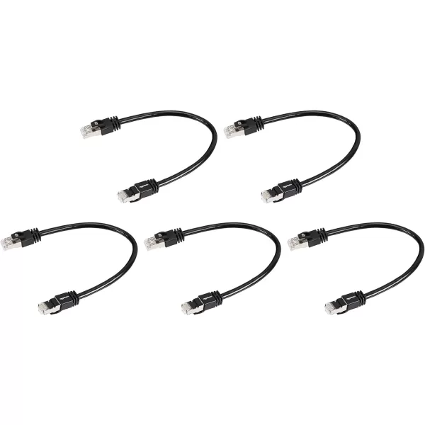 Amazon Basics RJ45 Cat 7 Ethernet Patch Cable 10Gpbs HighSpeed Cable 600MHz DoubleShielded 5 Foot WhiteBlack