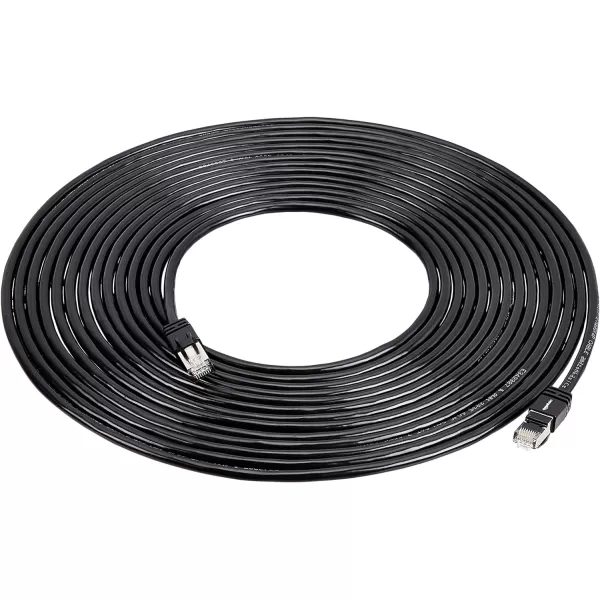 Amazon Basics RJ45 Cat 7 Ethernet Patch Cable 10Gpbs HighSpeed Cable 600MHz DoubleShielded 5 Foot WhiteBlack