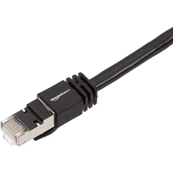 Amazon Basics RJ45 Cat 7 Ethernet Patch Cable 10Gpbs HighSpeed Cable 600MHz DoubleShielded 5 Foot WhiteBlack