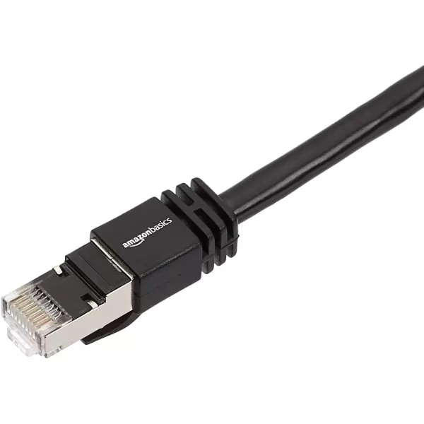 Amazon Basics RJ45 Cat 7 Ethernet Patch Cable 10Gpbs HighSpeed Cable 600MHz DoubleShielded 5 Foot WhiteBlack