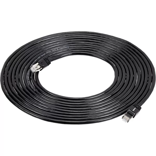Amazon Basics RJ45 Cat 7 Ethernet Patch Cable 10Gpbs HighSpeed Cable 600MHz DoubleShielded 5 Foot WhiteBlack