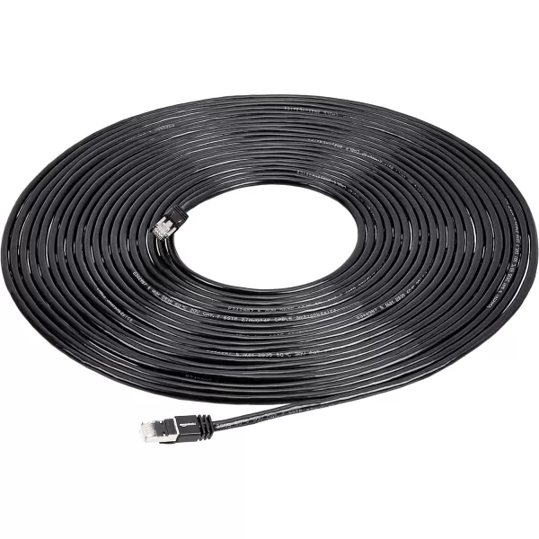 Amazon Basics RJ45 Cat 7 Ethernet Patch Cable 10Gpbs HighSpeed Cable 600MHz DoubleShielded 5 Foot WhiteBlack