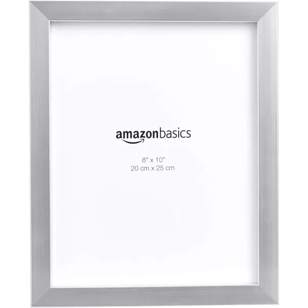 Amazon Basics Rectangular Photo Picture Frame 8 x 10 Pack of 2 NickelNickel