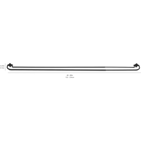 Amazon Basics Room Darkening Blackout Curtain Rod  48 to 88 Dark Bronze EspressoBlack