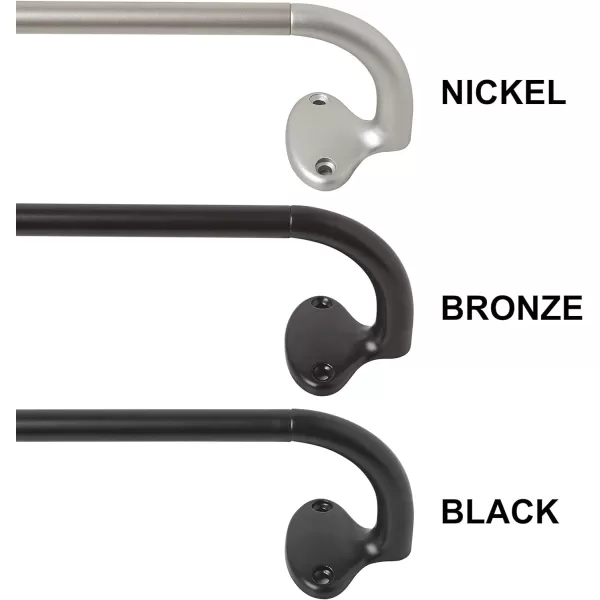 Amazon Basics Room Darkening Blackout Curtain Rod  48 to 88 Dark Bronze EspressoNickel