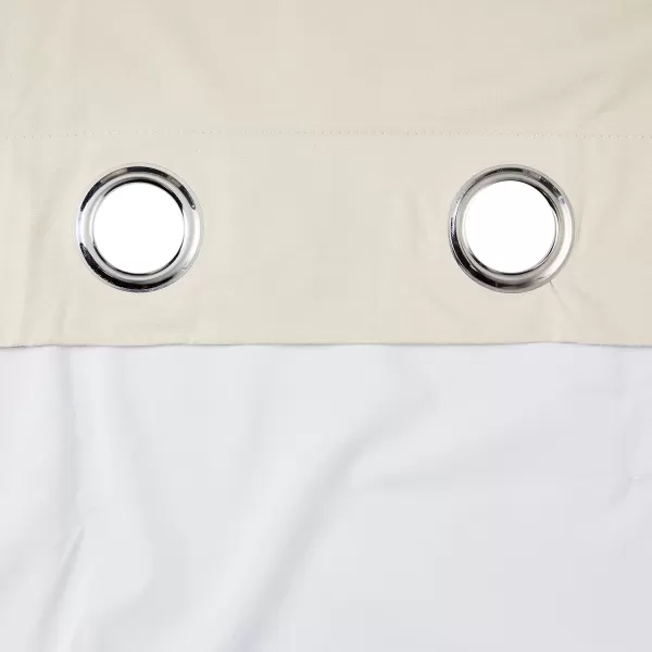 Amazon Basics Room Darkening Blackout Window Curtain with Grommets 52 x 84 Inches White  Set of 2Beige