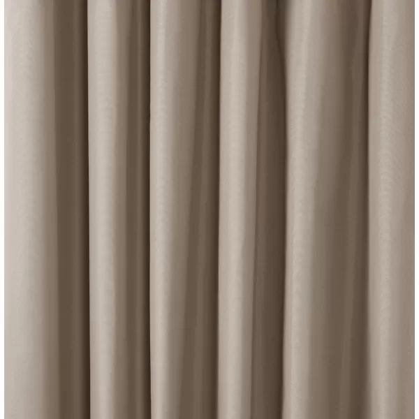 Amazon Basics Room Darkening Blackout Window Curtain with Grommets 52 x 84 Inches White  Set of 2Beige