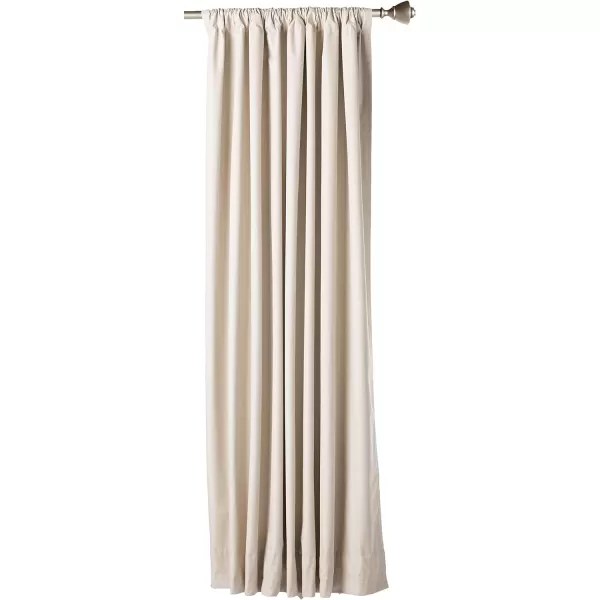 Amazon Basics Room Darkening Blackout Window Curtain with Grommets 52 x 84 Inches White  Set of 2Beige