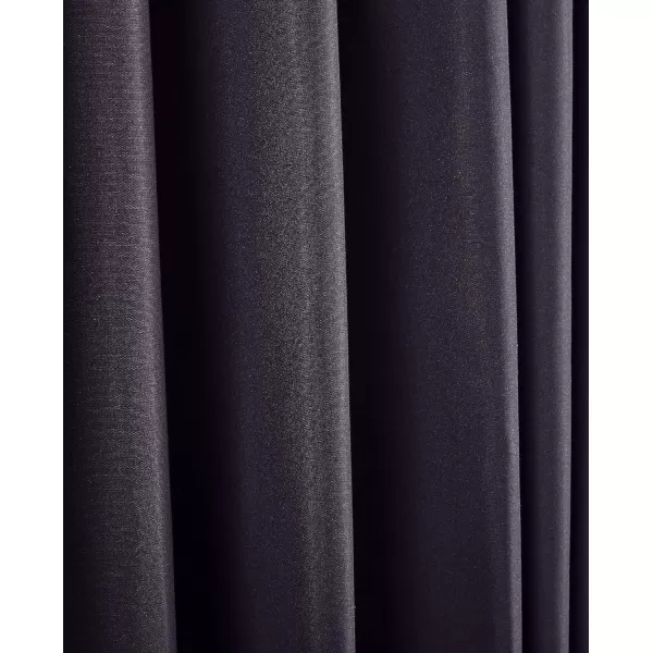 Amazon Basics Room Darkening Blackout Window Curtain with Grommets 52 x 84 Inches White  Set of 2Black