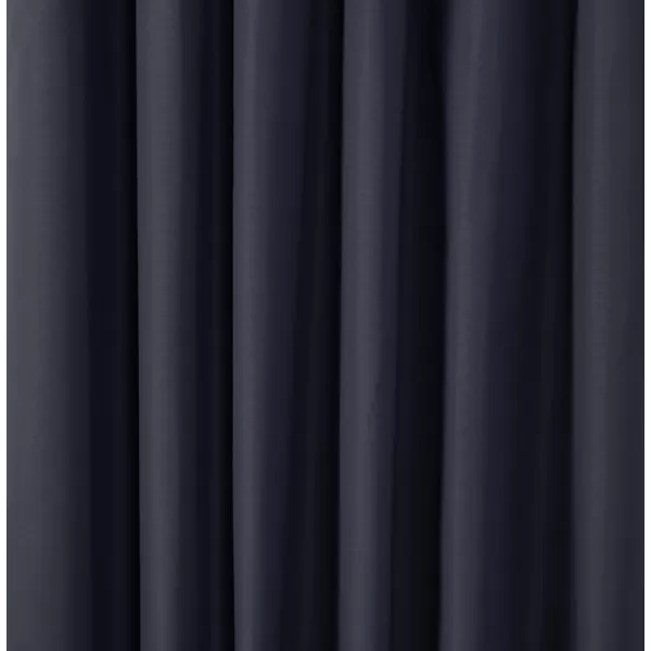Amazon Basics Room Darkening Blackout Window Curtain with Grommets 52 x 84 Inches White  Set of 2Black