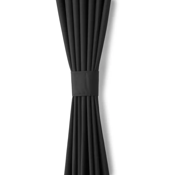 Amazon Basics Room Darkening Blackout Window Curtain with Grommets 52 x 84 Inches White  Set of 2Black