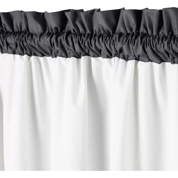 Amazon Basics Room Darkening Blackout Window Curtain with Grommets 52 x 84 Inches White  Set of 2Black