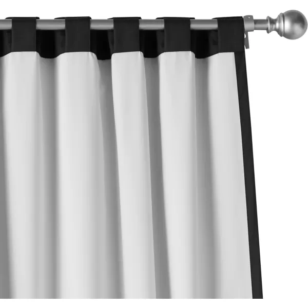 Amazon Basics Room Darkening Blackout Window Curtain with Grommets 52 x 84 Inches White  Set of 2Black