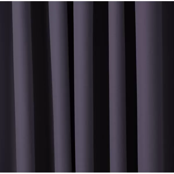 Amazon Basics Room Darkening Blackout Window Curtain with Grommets 52 x 84 Inches White  Set of 2Black