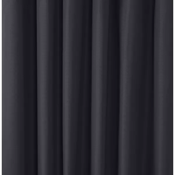 Amazon Basics Room Darkening Blackout Window Curtain with Grommets 52 x 84 Inches White  Set of 2Black