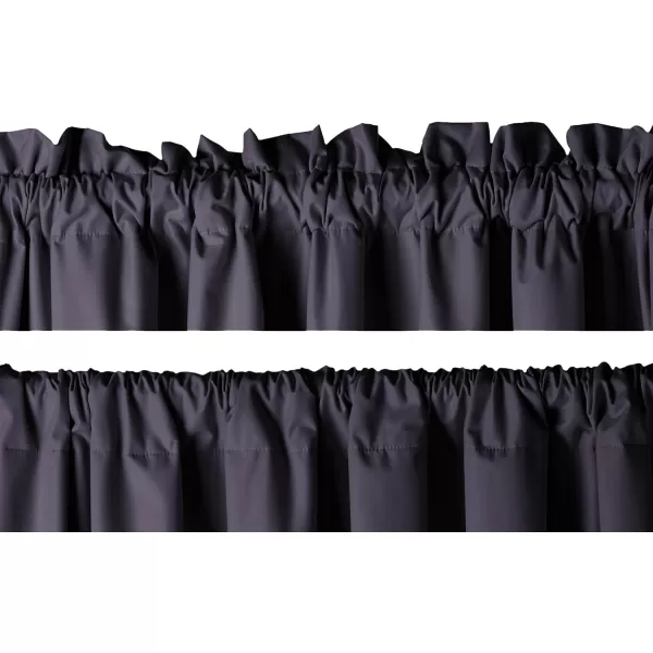 Amazon Basics Room Darkening Blackout Window Curtain with Grommets 52 x 84 Inches White  Set of 2Black