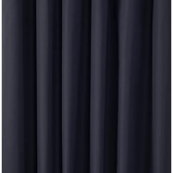 Amazon Basics Room Darkening Blackout Window Curtain with Grommets 52 x 84 Inches White  Set of 2Black