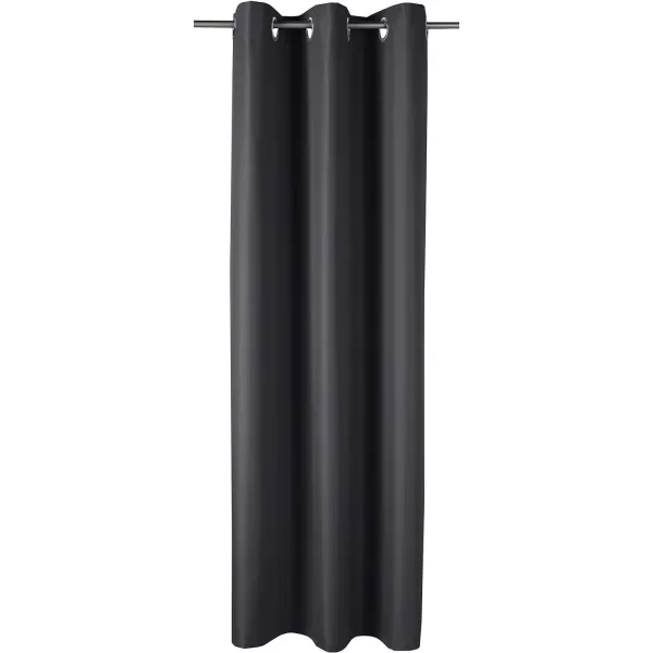 Amazon Basics Room Darkening Blackout Window Curtain with Grommets 52 x 84 Inches White  Set of 2Black