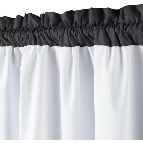 Amazon Basics Room Darkening Blackout Window Curtain with Grommets 52 x 84 Inches White  Set of 2Black