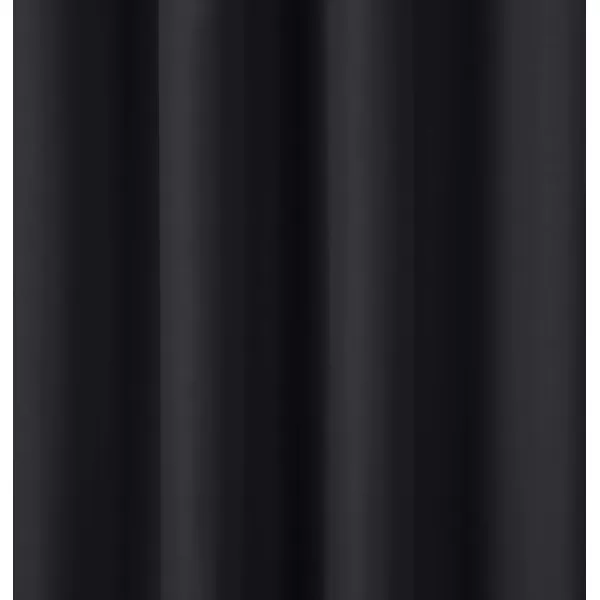 Amazon Basics Room Darkening Blackout Window Curtain with Grommets 52 x 84 Inches White  Set of 2Black