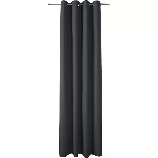 Amazon Basics Room Darkening Blackout Window Curtain with Grommets 52 x 84 Inches White  Set of 2Black
