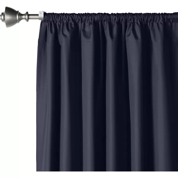 Amazon Basics Room Darkening Blackout Window Curtain with Grommets 52 x 84 Inches White  Set of 2Black