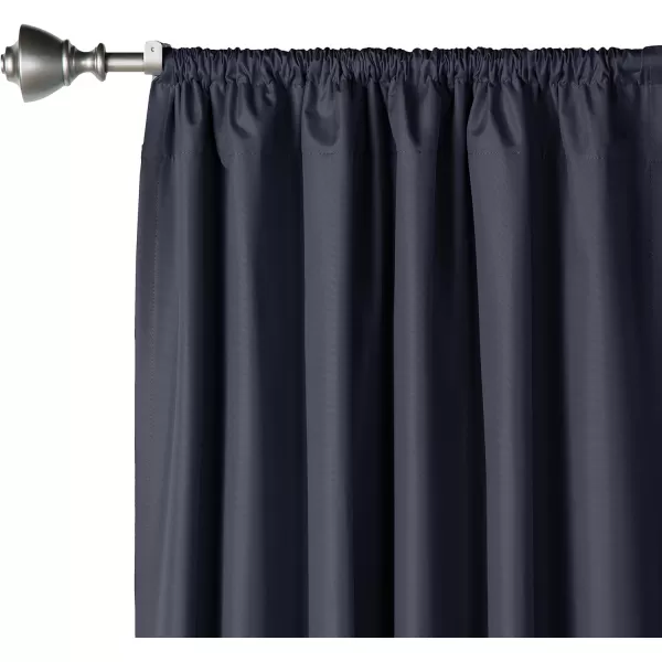 Amazon Basics Room Darkening Blackout Window Curtain with Grommets 52 x 84 Inches White  Set of 2Black