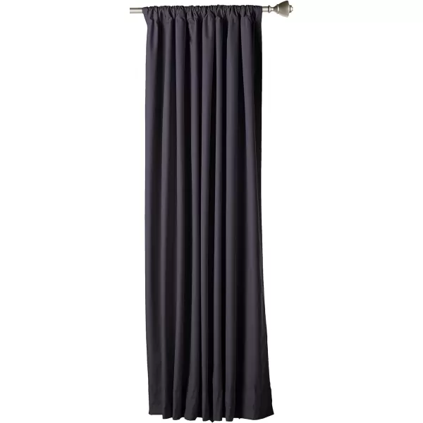 Amazon Basics Room Darkening Blackout Window Curtain with Grommets 52 x 84 Inches White  Set of 2Black