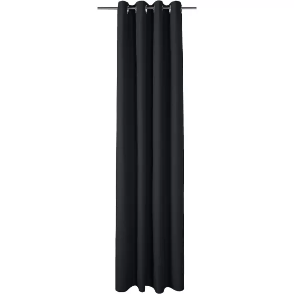 Amazon Basics Room Darkening Blackout Window Curtain with Grommets 52 x 84 Inches White  Set of 2Black