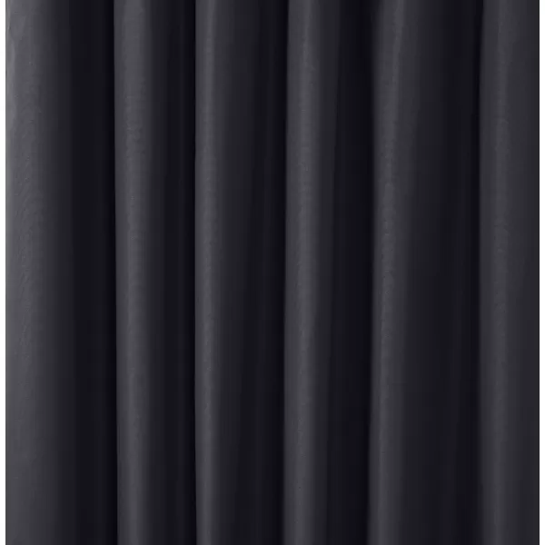 Amazon Basics Room Darkening Blackout Window Curtain with Grommets 52 x 84 Inches White  Set of 2Black