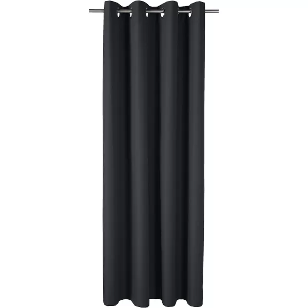 Amazon Basics Room Darkening Blackout Window Curtain with Grommets 52 x 84 Inches White  Set of 2Black