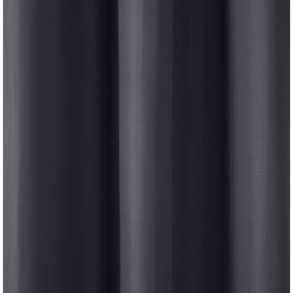 Amazon Basics Room Darkening Blackout Window Curtain with Grommets 52 x 84 Inches White  Set of 2Black