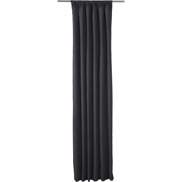 Amazon Basics Room Darkening Blackout Window Curtain with Grommets 52 x 84 Inches White  Set of 2Black