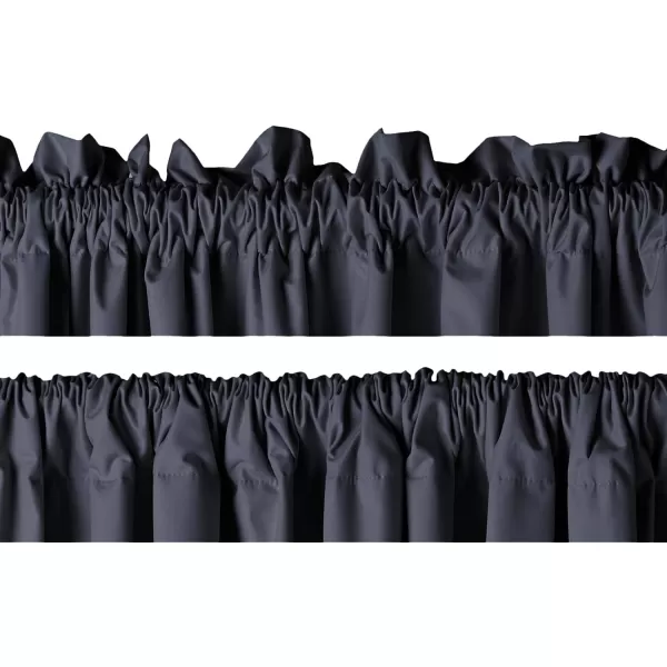 Amazon Basics Room Darkening Blackout Window Curtain with Grommets 52 x 84 Inches White  Set of 2Black