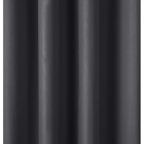 Amazon Basics Room Darkening Blackout Window Curtain with Grommets 52 x 84 Inches White  Set of 2Black