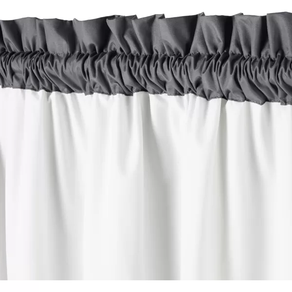 Amazon Basics Room Darkening Blackout Window Curtain with Grommets 52 x 84 Inches White  Set of 2Black