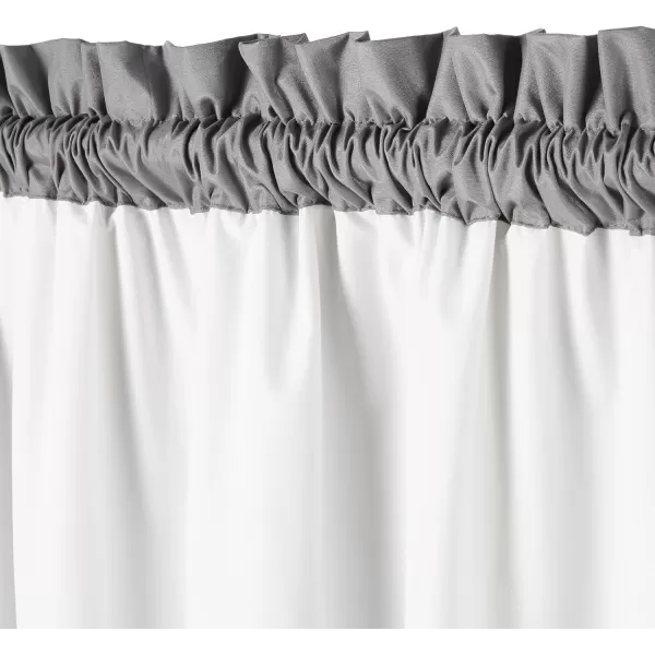 Amazon Basics Room Darkening Blackout Window Curtain with Grommets 52 x 84 Inches White  Set of 2Dark Gray