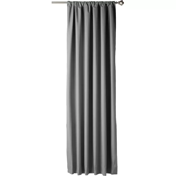 Amazon Basics Room Darkening Blackout Window Curtain with Grommets 52 x 84 Inches White  Set of 2Dark Gray