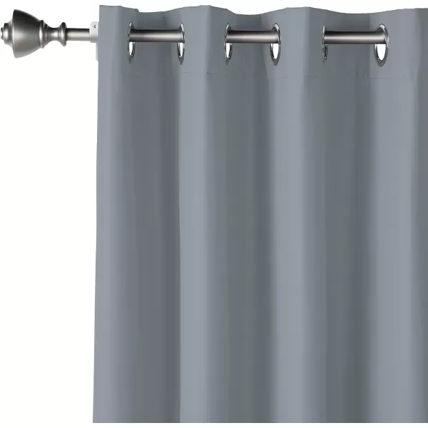 Amazon Basics Room Darkening Blackout Window Curtain with Grommets 52 x 84 Inches White  Set of 2Dark Gray