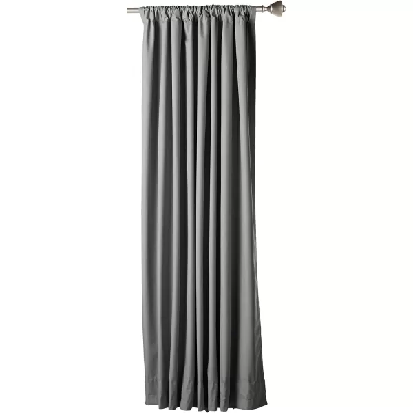 Amazon Basics Room Darkening Blackout Window Curtain with Grommets 52 x 84 Inches White  Set of 2Dark Gray