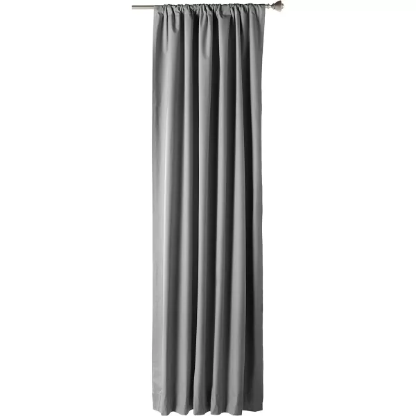 Amazon Basics Room Darkening Blackout Window Curtain with Grommets 52 x 84 Inches White  Set of 2Dark Gray