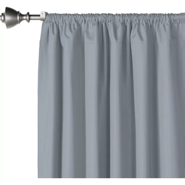 Amazon Basics Room Darkening Blackout Window Curtain with Grommets 52 x 84 Inches White  Set of 2Dark Gray