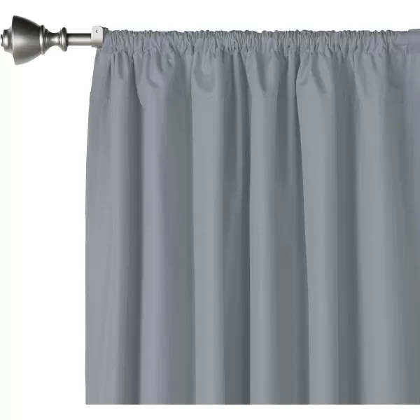 Amazon Basics Room Darkening Blackout Window Curtain with Grommets 52 x 84 Inches White  Set of 2Dark Gray